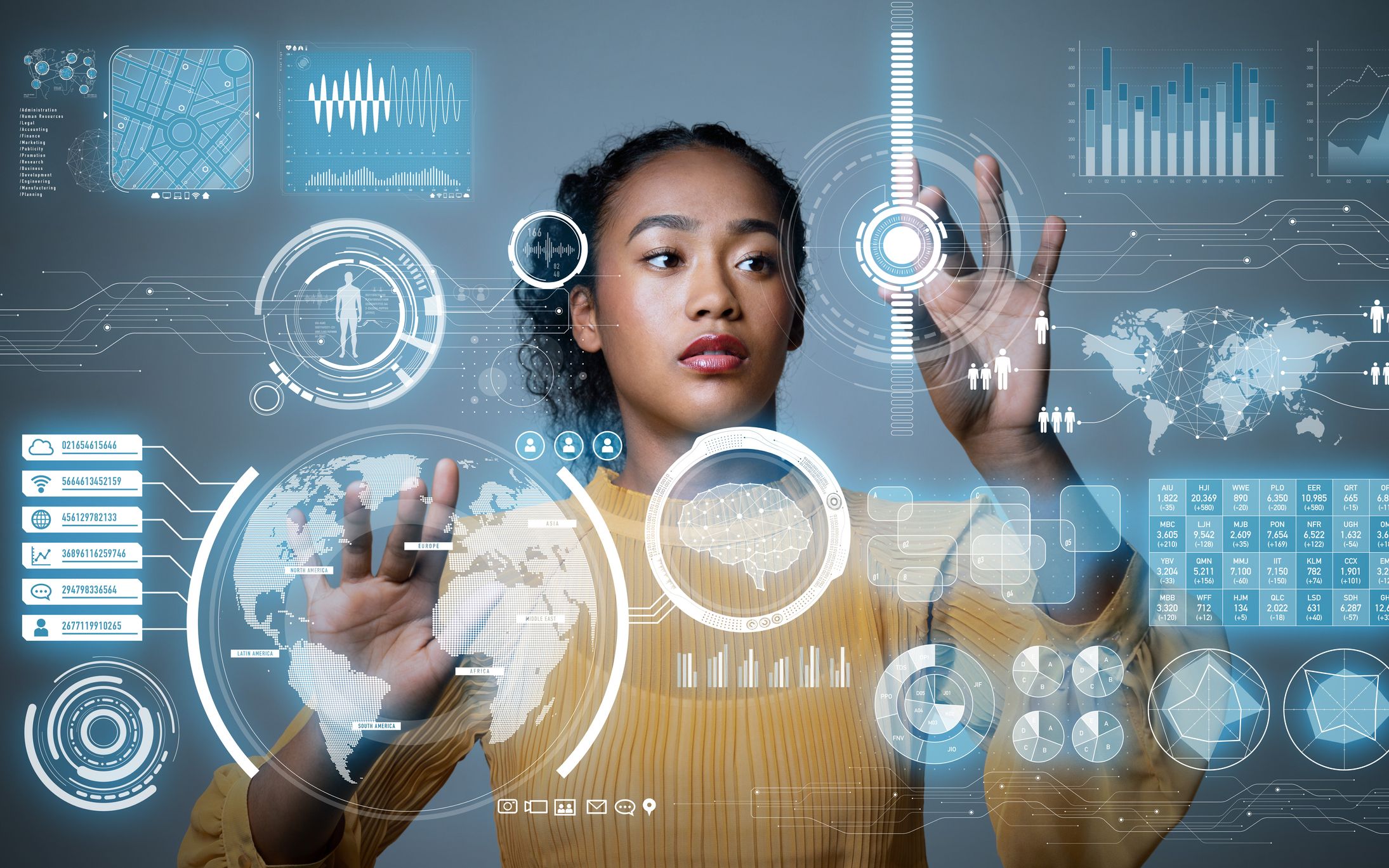 GUI (Graphical User Interface) concept. HUD (Head up Display). Google Analytics 360: The secret weapon for use cases