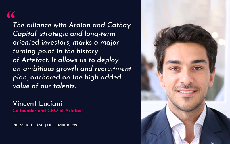 Artefact aims to become the world’s leading data consulting group following Ardian’s successful purchase offer.