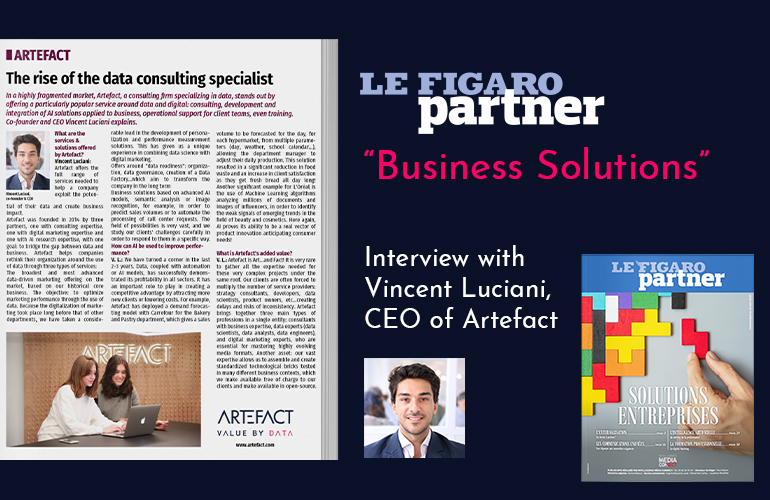 Interview of Vincent Luciani, CEO & Co-Founder – ARTEFACT The rise of the data consulting specialist