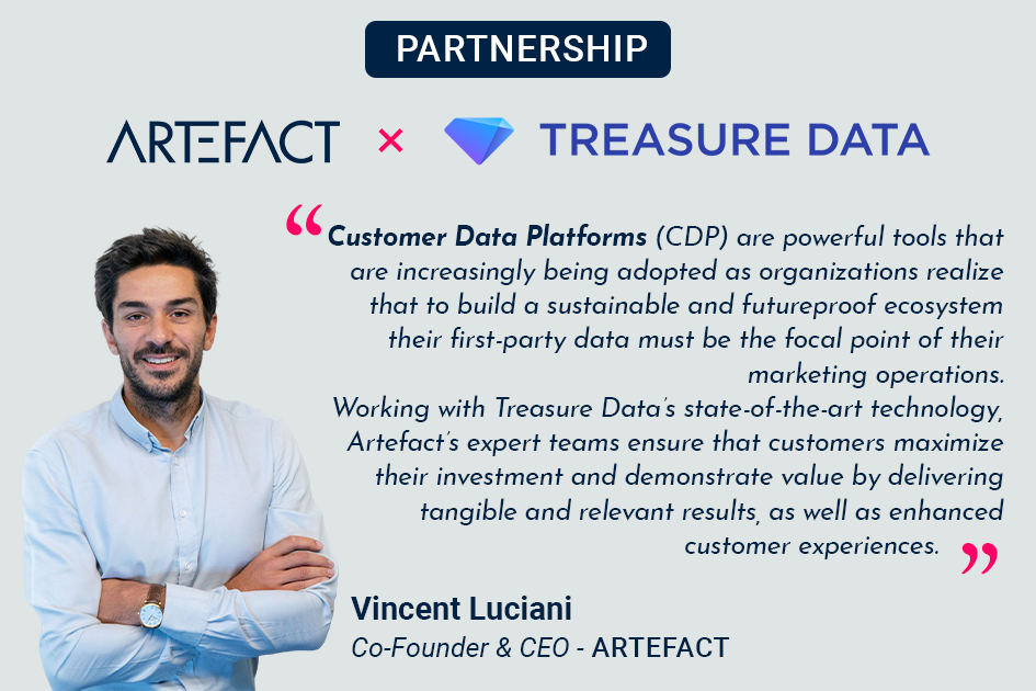 TreasreData x Artefact NEWS EN Artefact and Treasure Data Partner to Enable Brands to Deliver Personalized Customer Experiences