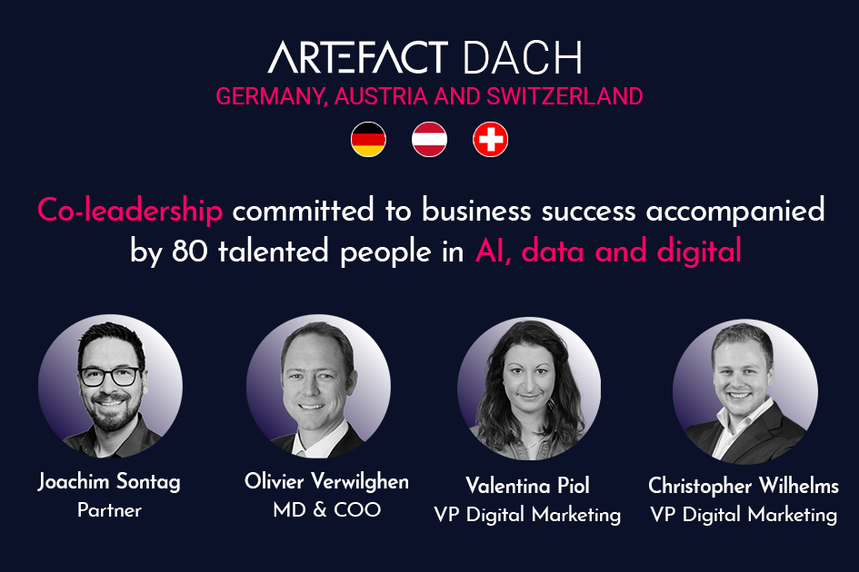 Co-leadership committed to business success accompanied by 80 talented people in AI, data & digital.