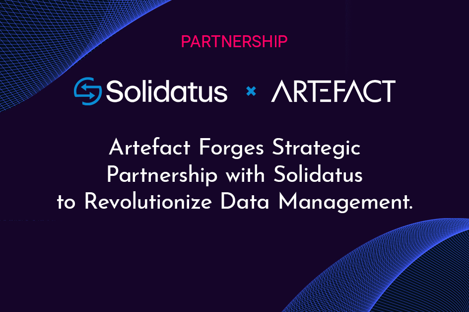 PR SOLIDATUS – V1 Artefact Forges Strategic Partnership with Solidatus to Revolutionize Data Management