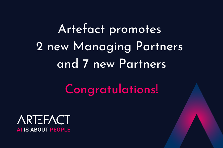 Template – Banner new MP and partners Artefact promotes 2 new Managing Partners and 7 new Partners