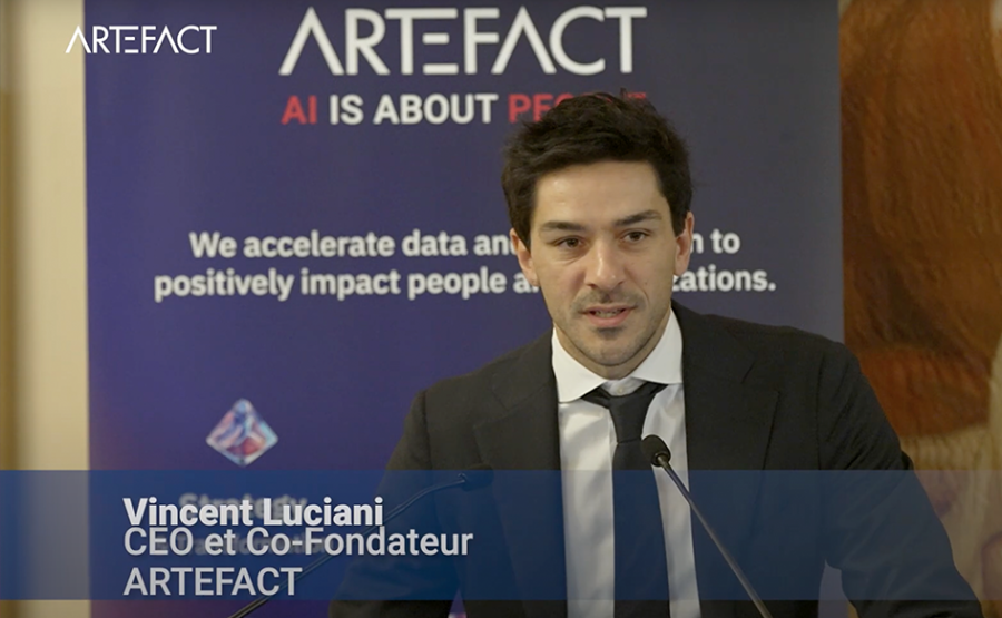 VL – Banner website (1) Vincent Luciani, CEO and co-founder of Artefact, presented the main insights of The Future of Work with AI survey